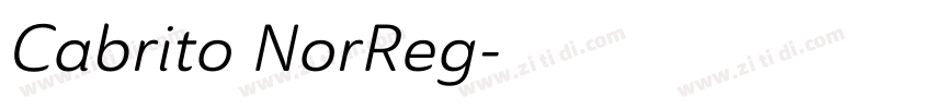 Cabrito NorReg字体转换